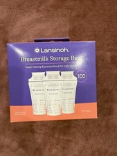 Lansinoh Breastmilk Storage Bags, 100 Count, Baby Essentials, Fast Freeze  Thaw