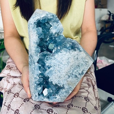 14.4LBLBRestoration of Natural Blue Sky Stone Crystal Cave Crystal Min specimens