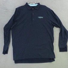 Fairway & Greene Shirt Mens XL Blue Long Sleeve Golf Performance Kiawah Club