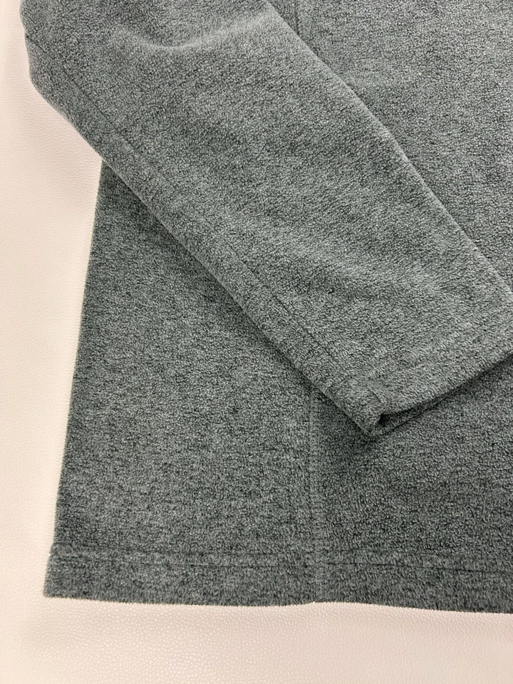 Suéter Lands’ End Para Mujer’s M Gris Polar Cuarto Cremallera Cuello Simulado Pullover 1/4 Cremallera Foto 4 de 4