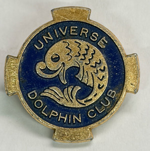 UNIVERSE DOLPHIN CLUB VINTAGE RARE PIN BADGE - UNKNOWN SOURCE