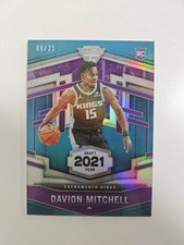 2022 Panini Chronicles Davion Mitchell Titanium Teal RC 8/21 Kings