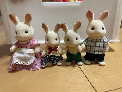 Sylvanian Families Chocolat Rabbit Family Takara Tomy Used 14 years old Japan