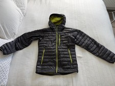 Rab Grey Green Microlight Alpine Down Puffer Jacket Size S Zip Pockets