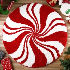 Christmas Bathroom Rugs Decor Christmas Candy Rug Candy Bath Mat 24 x 24 Inch...