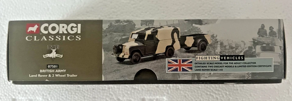 READ DESC 1/43 Corgi 07501 British Army LAND ROVER & TRAILER 1st Battalion Set - Image 2 of 4