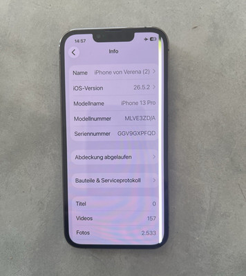 Apple iPhone 13 Pro 256 GB Grau (Slate) iOS MLVE3ZD/A Gebraucht