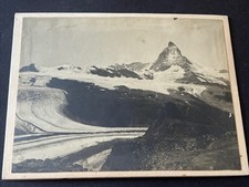 anonymous photograph early 900 of Mount Cervino, Alps, postcard size.