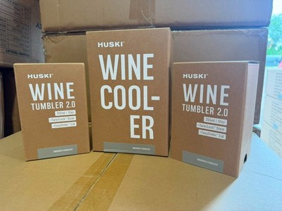 Huski Weinkühler & 2x Huski Weinbecher 2,0 355ml gebürsteter Stahl TwistLock Set