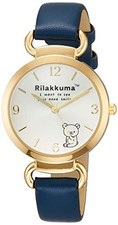 ALIAS Watch Rilakkuma Analog Waterproof Leather Strap WW20105SXRK Women's Blue