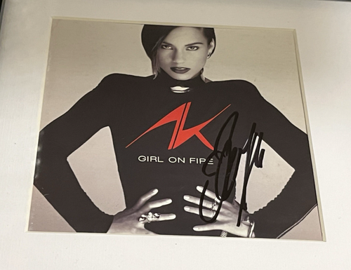 ALICIA KEYS SIGNED & FRAMED GIRL ON FIRE AMAZING CD DISPLAY AUTOGRAPH COA - Picture 5 of 5