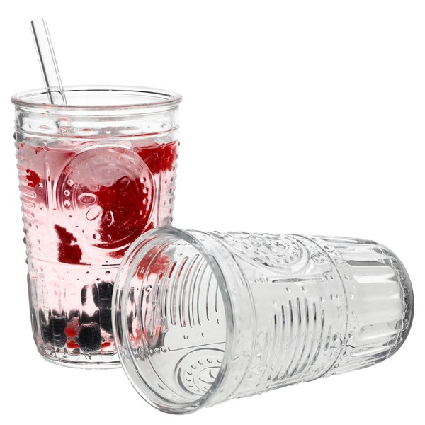 2Er Set Romantic Longdrink-Glas Klar 340Ml Cocktail-Glass Trink-GläSer Saft-image