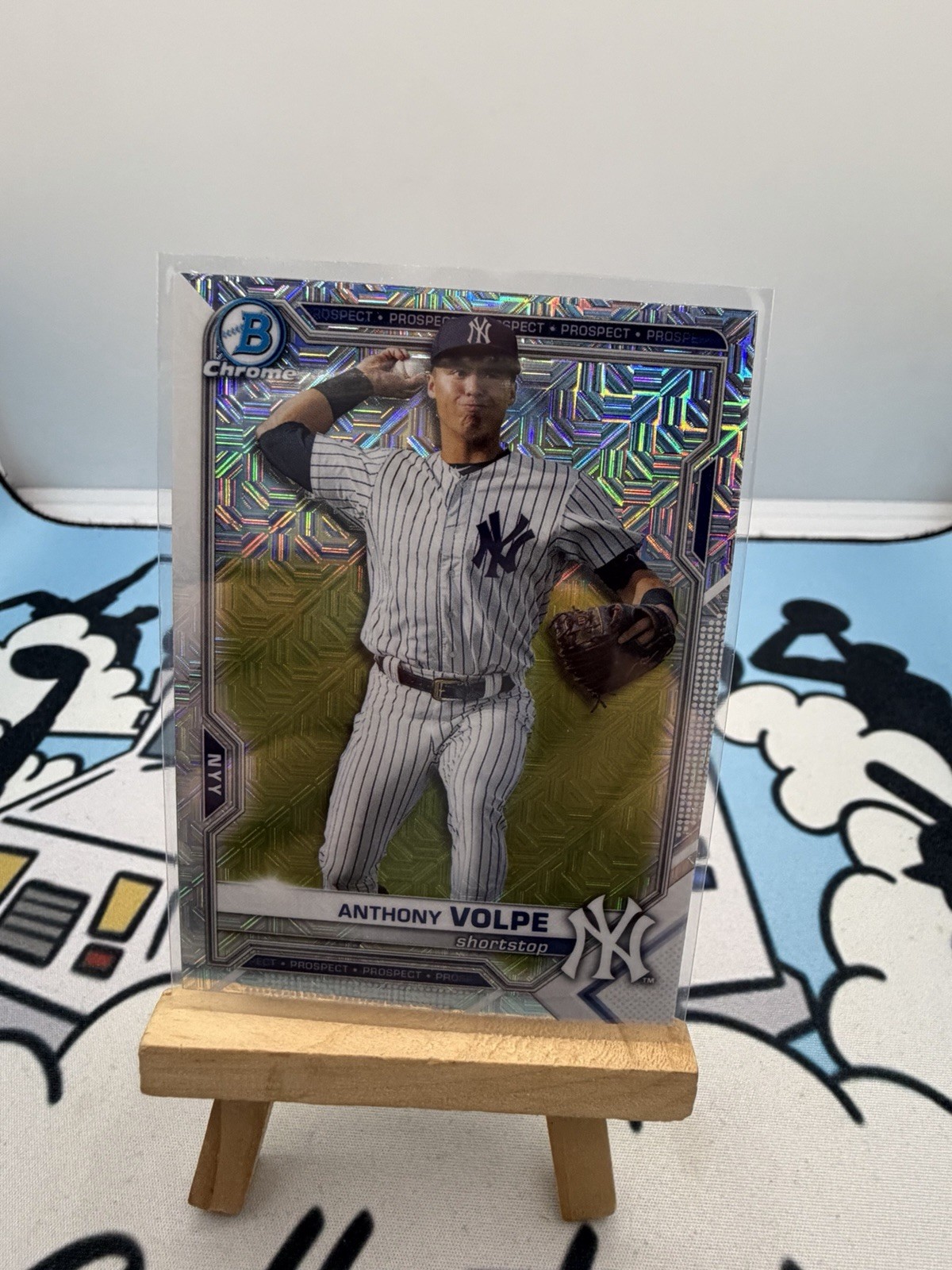 2021 Bowman #BCP-85 Anthony Volpe Chrome Prospects Mojo Refractor