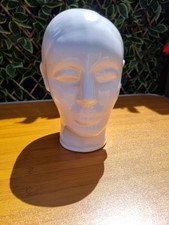 Vintage Devon Ceramic Hand Crafted Mannequin Model Head; Hat, Wig Display 9"