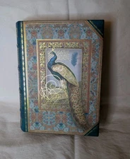 Punch Studio Peacock Faux Book Storage Keepsake Decorative Box 13.5” x 11"
