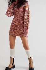NWT Love Shack Fancy "Pacifica" Knit Mini Dress (Rosewood) L