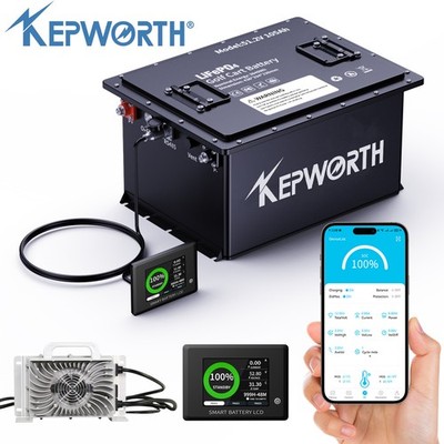 48V 105Ah Battery LiFePO4 Lithium Golf Cart 200A BMS METAL BOX+Monit+20A Charger