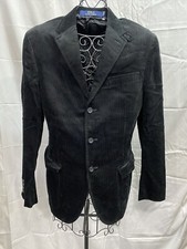 Polo Ralph Lauren Mens Black Corduroy Blazer 3 Button Jacket Sport Coat 40L NWOT