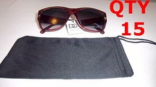 Lot of 15 Carrying Case pouch Sunglasses Black Soft micro fiber cleaning cloth
