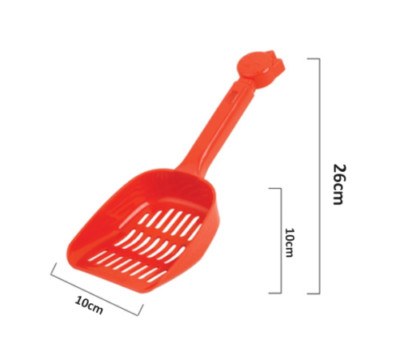 Katzenstreu Schaufel Rot Niedlich Katzenkopf Griff Neu 10 cm x 26 cm