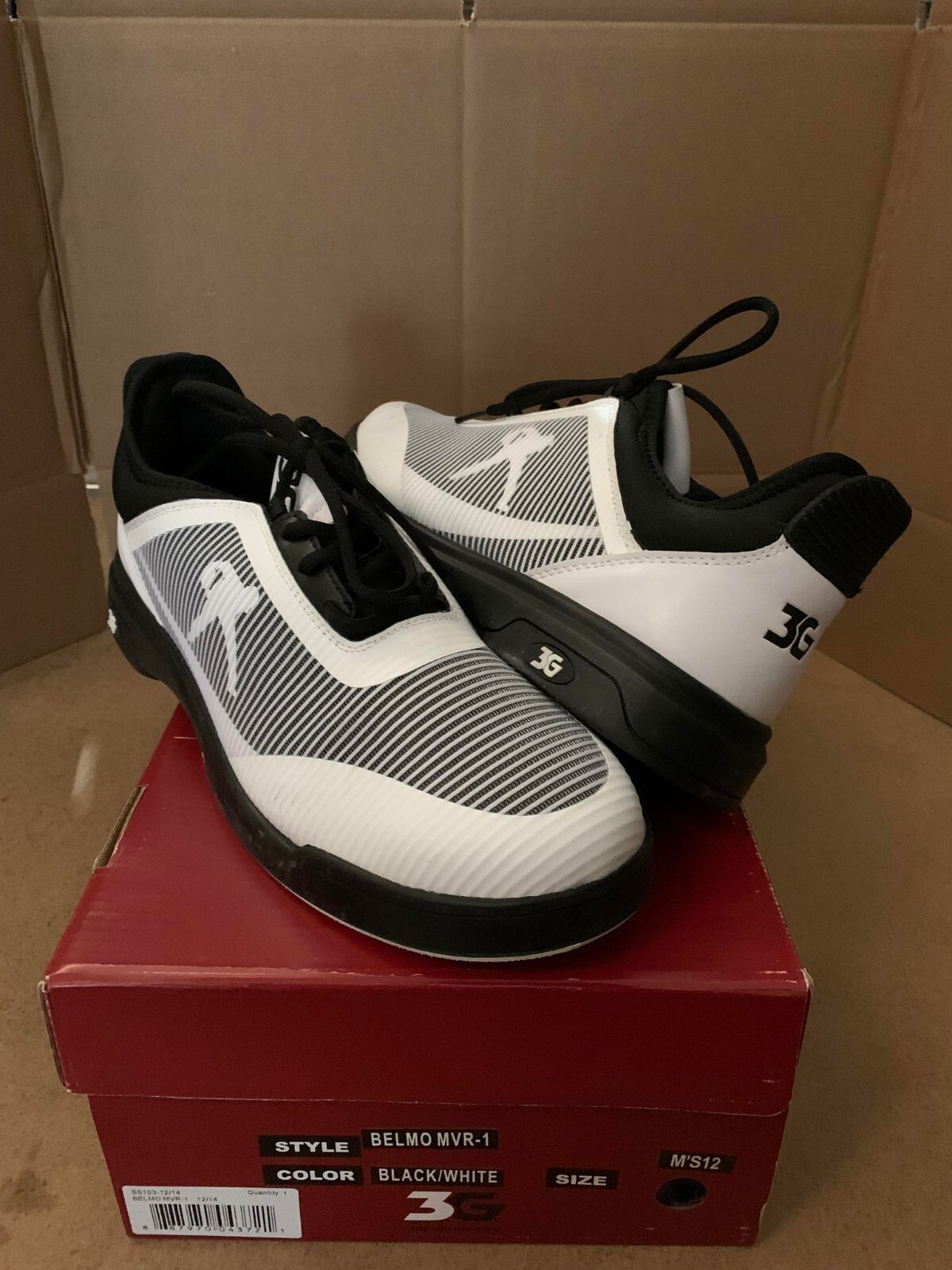 USED 3G Belmo MVR1 Black/White Bowling Shoes SIZE 12 (EBAY) eBay