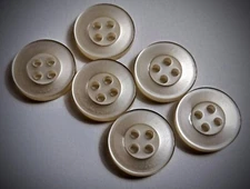3/8" 4-Hole Cream Dress Shirt Buttons
