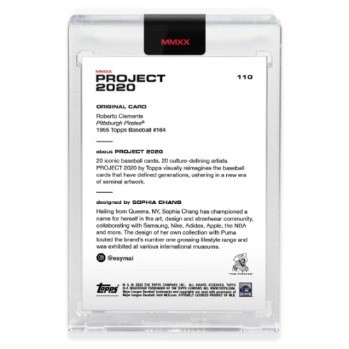 CONFIRMED Topps Project 2020 #110 Roberto Clemente Pittsburgh Pirates Chang - Image 2 of 2