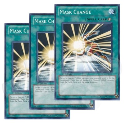yugioh card mask change PGL3-EN083 Gold Rare 1st Edition Near Mint if face cardcluster