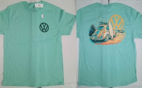 Volkswagen Bettle VW Surfboard Surf Bug Officially Licensed T-Shirt - Picture 8 of 19