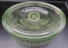 Vintage Green Uranium UV Vaseline Glass Refrigerator Dish with Lid Glows OVAL — photo 3