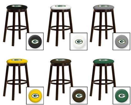 Packers NFL Bar Stool 24" or 28" Espresso Pub Game Room Man Cave She Shed