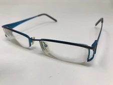 GUESS GU1532A Eyeglasses Frame 50-16-138 Half Rim Brown/Blue Polish TO97