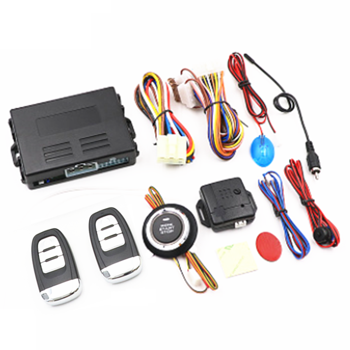 Keyless Entry System Car Engine Remote Starter Set Push Start Button Alarm Kit eBay