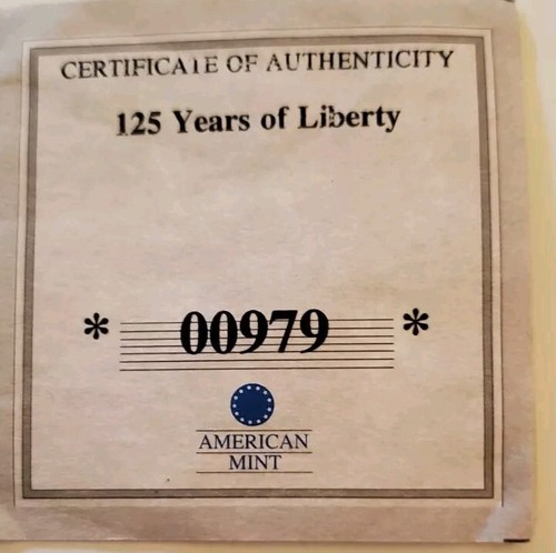 American Mint Statue of Liberty | 40 MM MEDAL | GOLD "L" 2011 - Picture 4 of 9