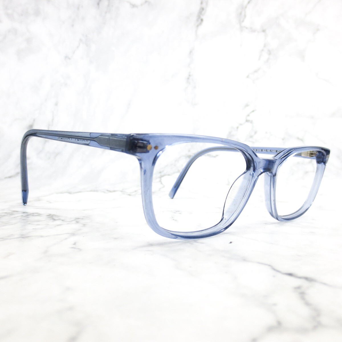 Warby Parker Weathers M 318 Eyeglasses Blue Rectangular Frames 52