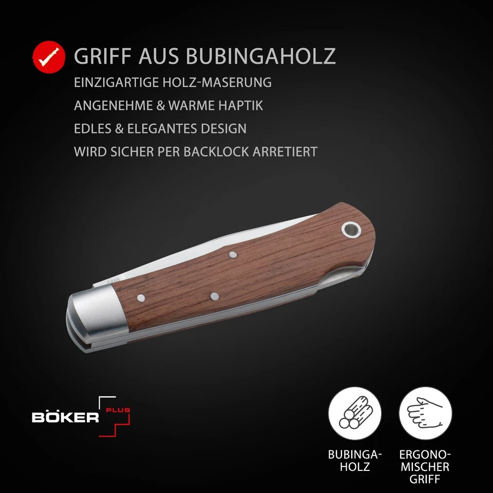 BÖKER PLUS® Lockback Bubinga Taschenmesser Stil Japanisch 440C Backlock 01BO185 - Bild 4 von 4