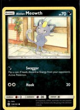 Pokemon Alolan Meowth 128/236 Cosmic Eclipse Non Holo Common  2 Card Lot