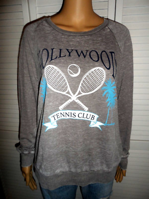 Cute Miken Flow size L taupe vintage look Hollywood Tennis Club long sleeve NWOT
