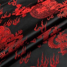 Chinois brocart tissu design Dragon Costume loisirs créatifs satin soyeux♥1m
