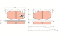 Trw GDB1033 Bremsbelagsatz, Scheibenbremse For CitroËN CitroËN (DF-PSA) Maple (S