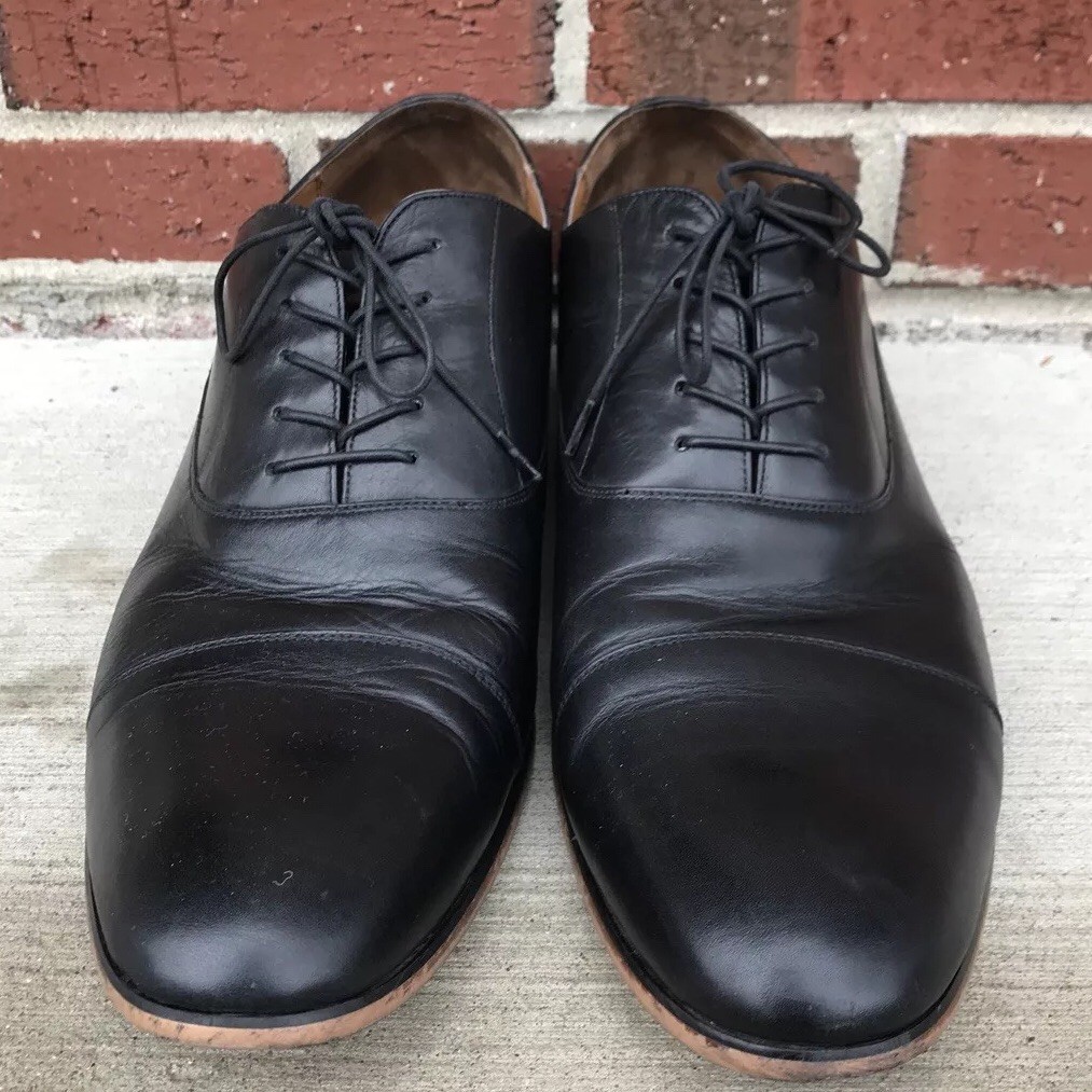 Aldo Black Leather Oxford shoes Size 13 Aldo Black Leather Oxford Dress Comfort Heel Mens Shoes US  main image 2
