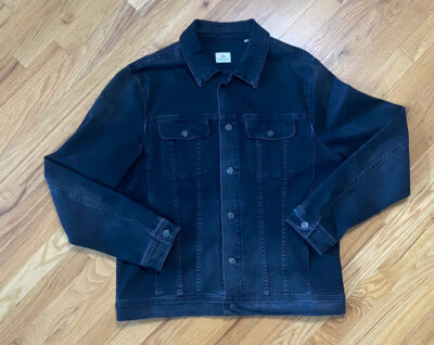 AG Jeans Men's Dart Denim Jacket Size XL Black Adriano