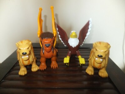 Lot of 4 Imaginext Animal Beast Lion , Lion with wing and eagle