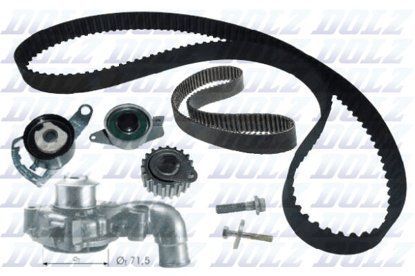 Dolz Wasserpumpe + Zahnriemensatz FüR Ford Escort VII GAL AAL ABL AFL-image
