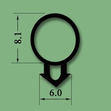 Bubble gasket Black UPVC window and door, seal, rubber, B035 Double glazing.