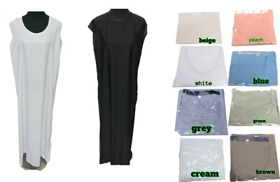 sleeveless abaya inner slip dress Kaftan Maxi jilbab