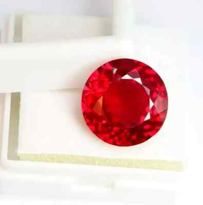 9.50 Ct+ NATURAL Certified Round Cut BURMA Pigeon Blood Red Ruby Loose Gemstone