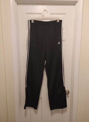 Adidas Men Pants Activewear Leisure Training Casual Size Large Black Logo 
