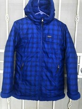 Patagonia Girl's Hooded Blue Jacekt Size Large 12
