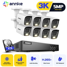 ANNKE 8CH DVR 5MP Audio Recording Security Camera System AI Color Night Vision